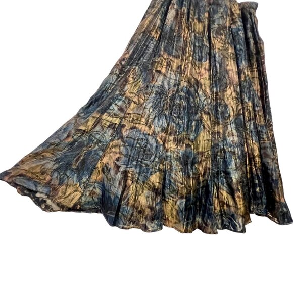 Maxi Skirt Whimsigoth Fairy Grunge Flowy Boho Blue Gypsy Nature Forest Size XL - Picture 1 of 9